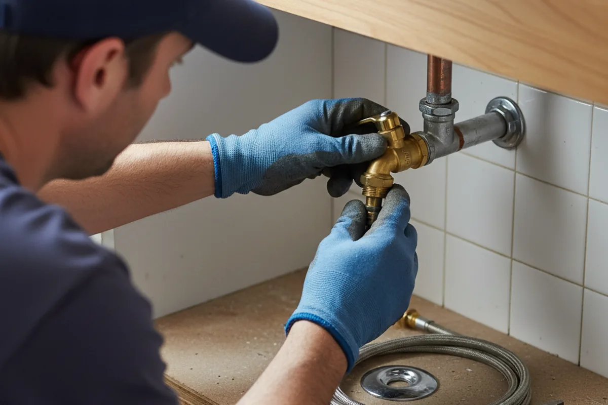 Shutoff valve and fitting work during Faucet and Fixture Repair in Urbana
